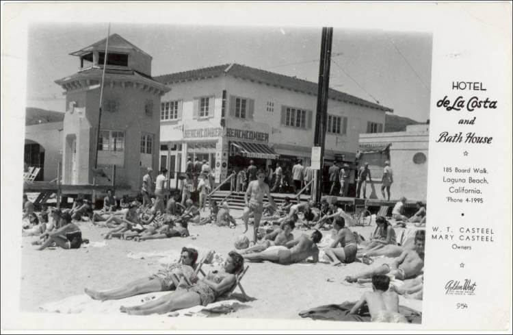 Laguna Beach Hotel De La Costa And Bath House Beachcomber July 1953