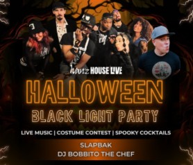 Home Black Light Halloween Party featuring Slapbak w/ DJ Bobbito the Chef