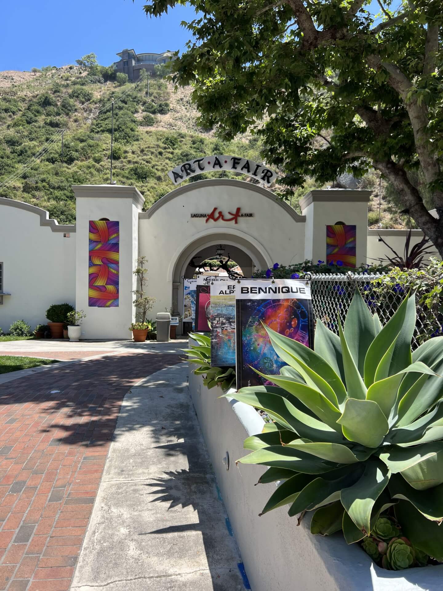 Garden entrance at Laguna Art-A-Fair on Laguna Canyon Road